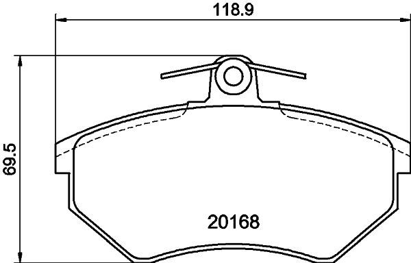 Комплект тормозных колодок, дисковый тормоз 8DB 355 017-901