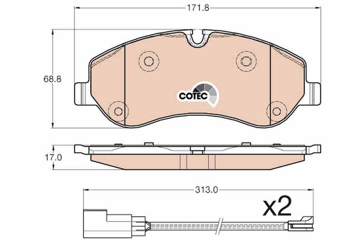 Brake Pad Set, disc brake GDB1967