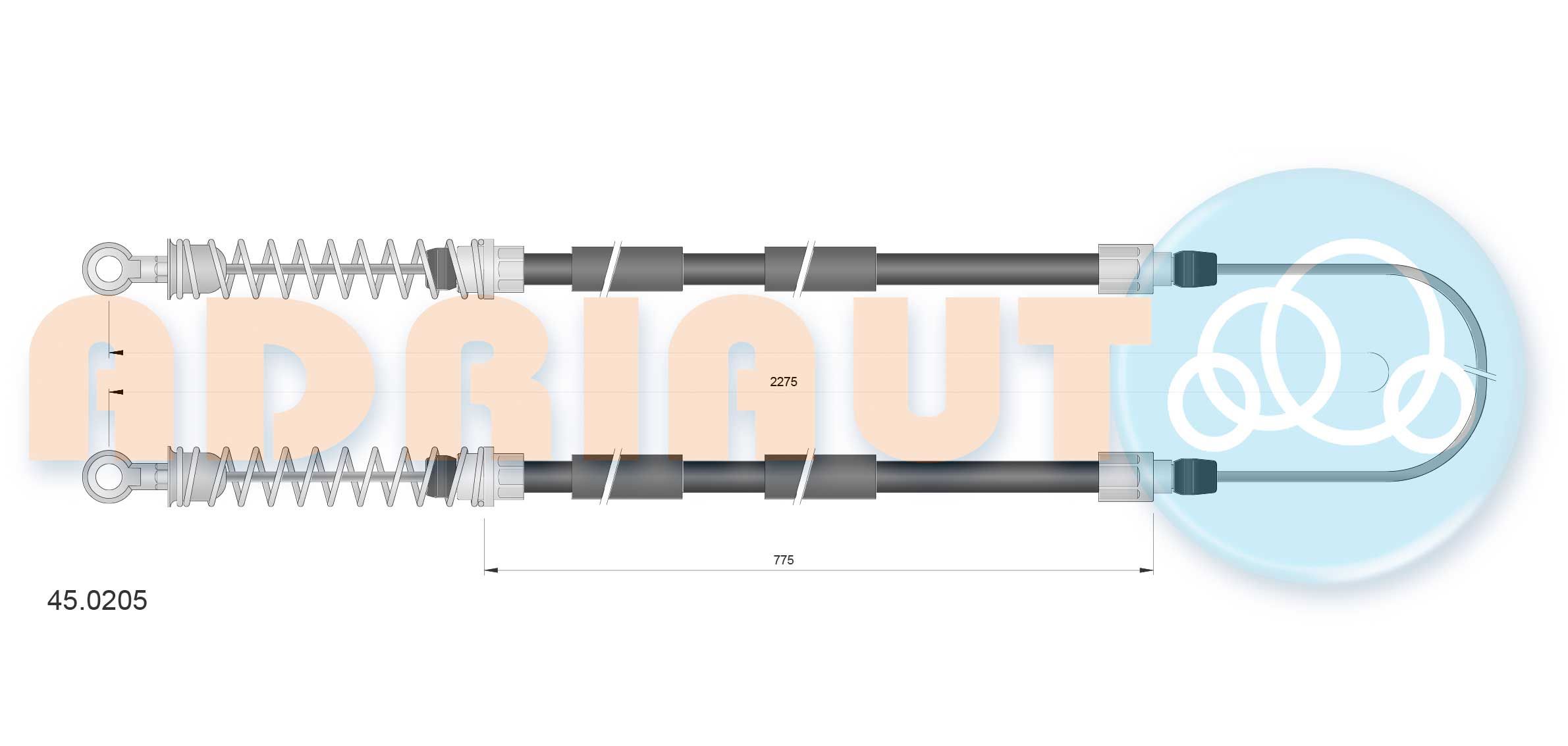 ADRIAUTO 45.0205 - Seilzug, Feststellbremse