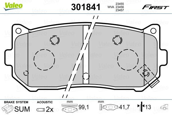 Brake Pad Set, disc brake 301841