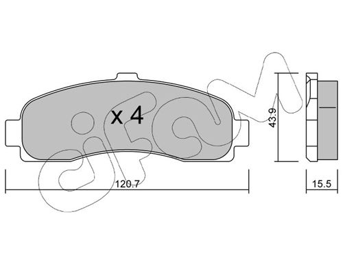 Brake Pad Set, disc brake 822-145-0