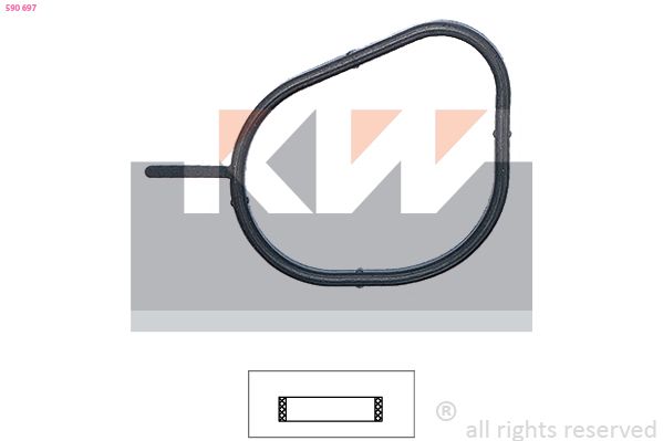 KW 590 697 - Dichtung, Thermostat