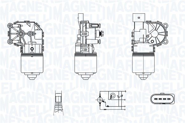 MAGNETI MARELLI 064350005010 - Wischermotor