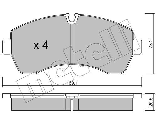 Brake Pad Set, disc brake 22-0673-0