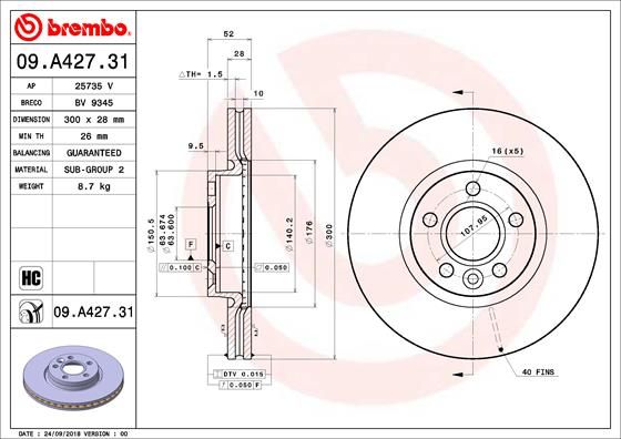 Brake Disc 09.A427.31