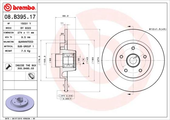 Brake Disc 08.B395.17