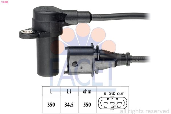 Sensor, crankshaft pulse 9.0236