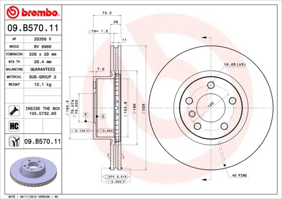 Brake Disc 09.B570.11