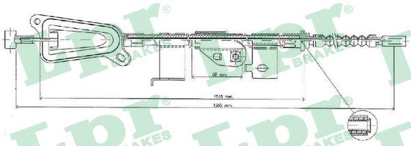 Cable Pull, parking brake C0483B