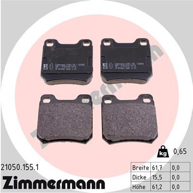 Brake Pad Set, disc brake 21050.155.1