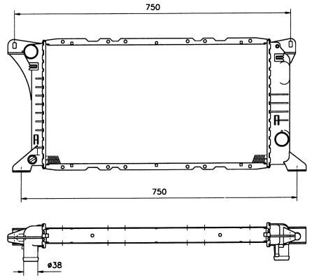 Radiator, engine cooling 506212