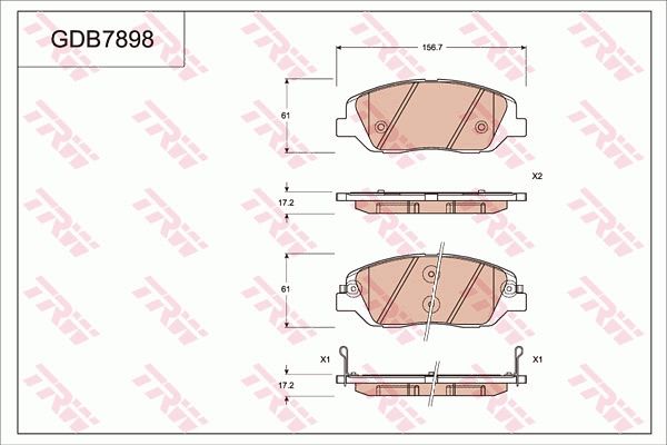 TRW DISC BRAKE PADS - TecDoc Only