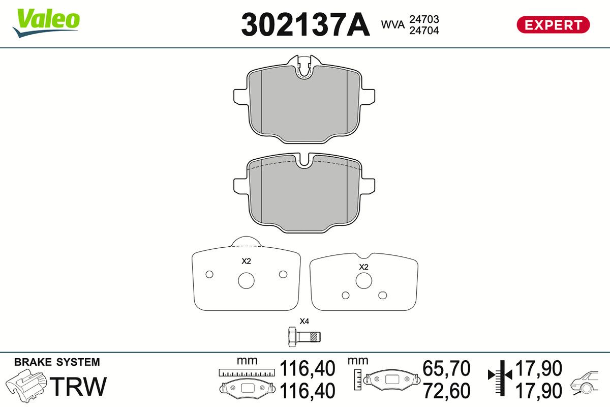 Bremsbelagsatz, Scheibenbremse