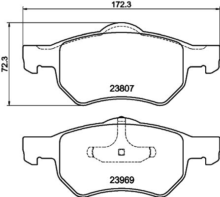 Brake Pad Set, disc brake 8DB 355 010-641