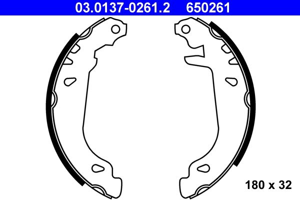 Brake Shoe Set 03.0137-0261.2