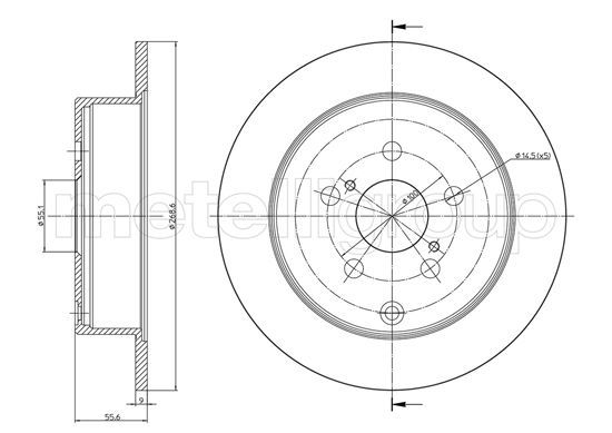 Brake Disc 800-1063C