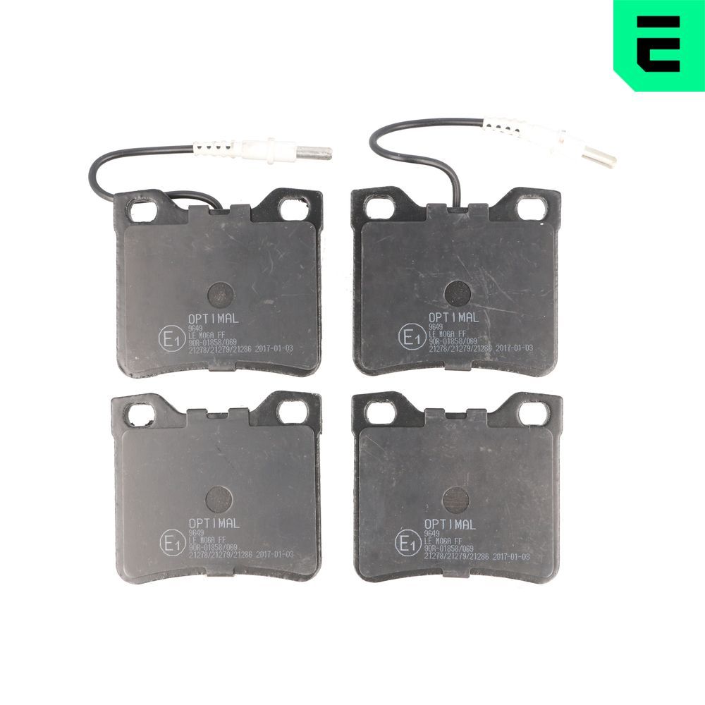 OPTIMAL BP-09649 - Bremsbelagsatz, Scheibenbremse