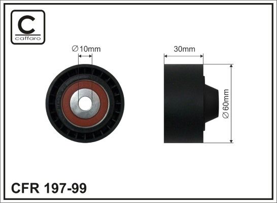 Deflection/Guide Pulley, V-ribbed belt 197-99