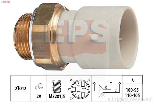 Temperature Switch, radiator fan 1.850.632