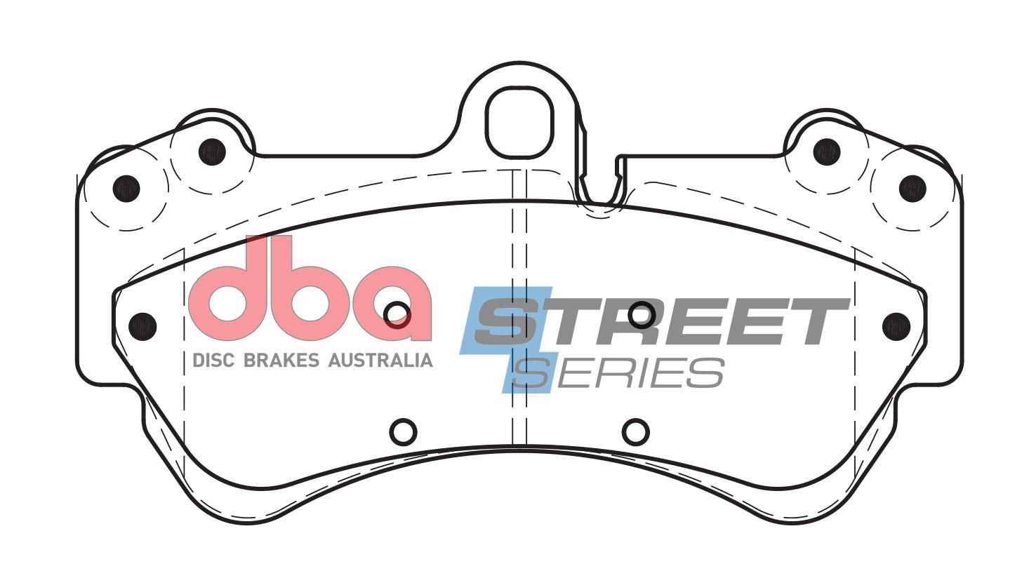 DBA SS STREET SERIES BRAKE PADS [ Porsche & VW 2003-2010 F ](suits wear sensor DBAWS1114, DBAWS1117, DBAWS1118 ) - TecDoc Only
