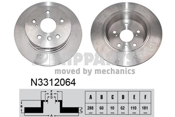 N3312064 NIPPARTS féktárcsa