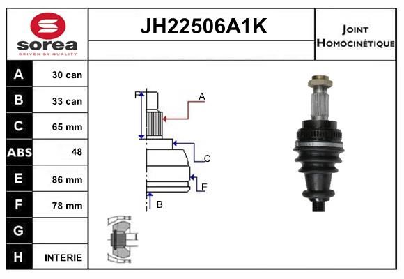 KIT CV JOINT AVEC KR078 - BMW