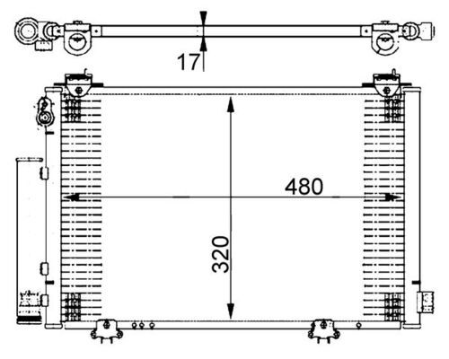 AC 385 000S MAHLE BEHR kondenzátor, klíma