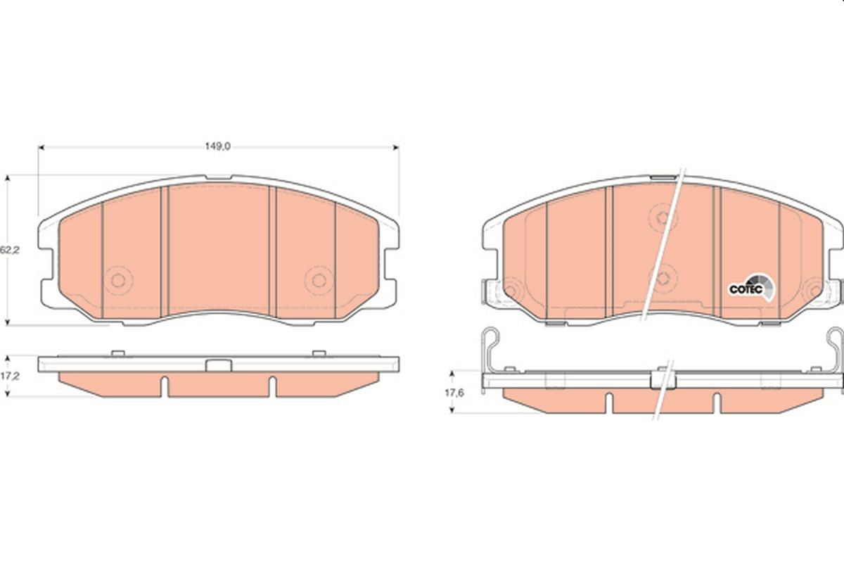 Brake Pad Set, disc brake GDB1715