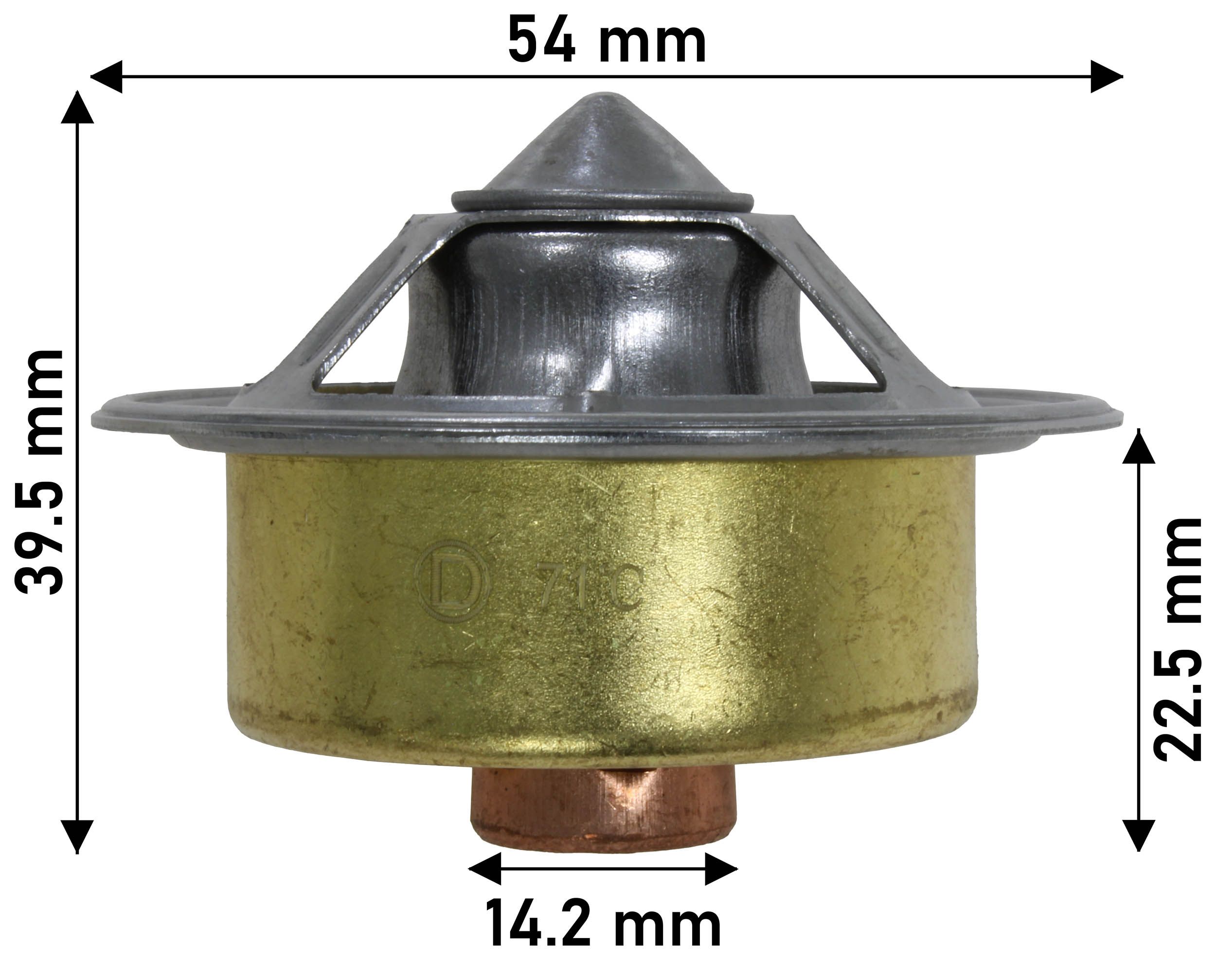 THERMOSTAT 54MM DIA 71C FORD/ HOLDEN - TecDoc Only