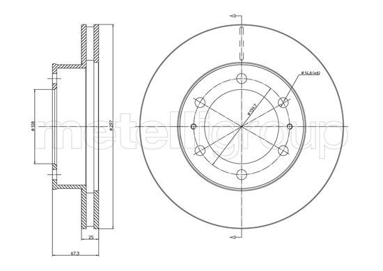 Brake Disc 23-1077C