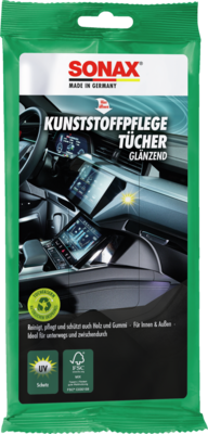 SONAX KunststoffPflegeTücher glänzend / 10 Stück