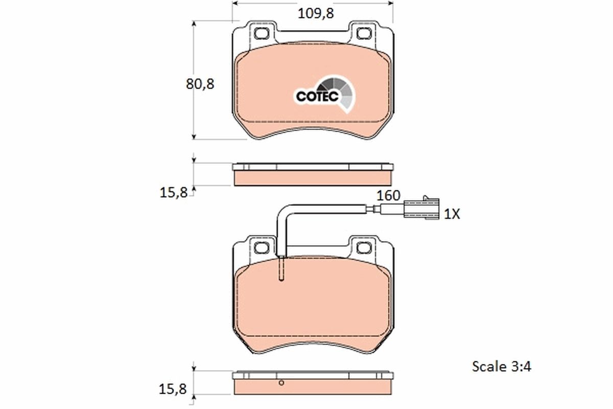 Brake Pad Set, disc brake GDB1904