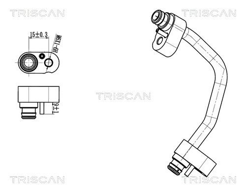 TRISCAN 9010 10018 - Hochdruck-/Niederdruckleitung, Klimaanlage