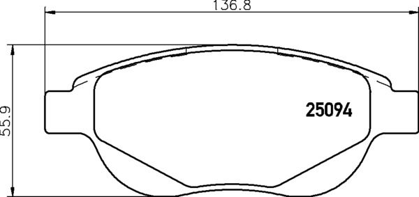 Brake Pad Set, disc brake P 61 137