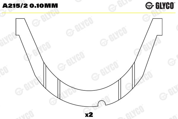 GLYCO A215/2 0.10mm Thrust Washer, crankshaft