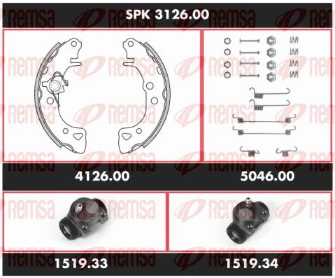 Brake Kit, drum brake SPK 3126.00