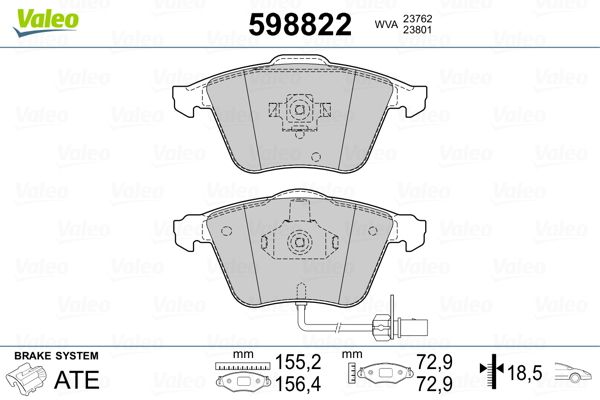 Brake Pad Set, disc brake 598822