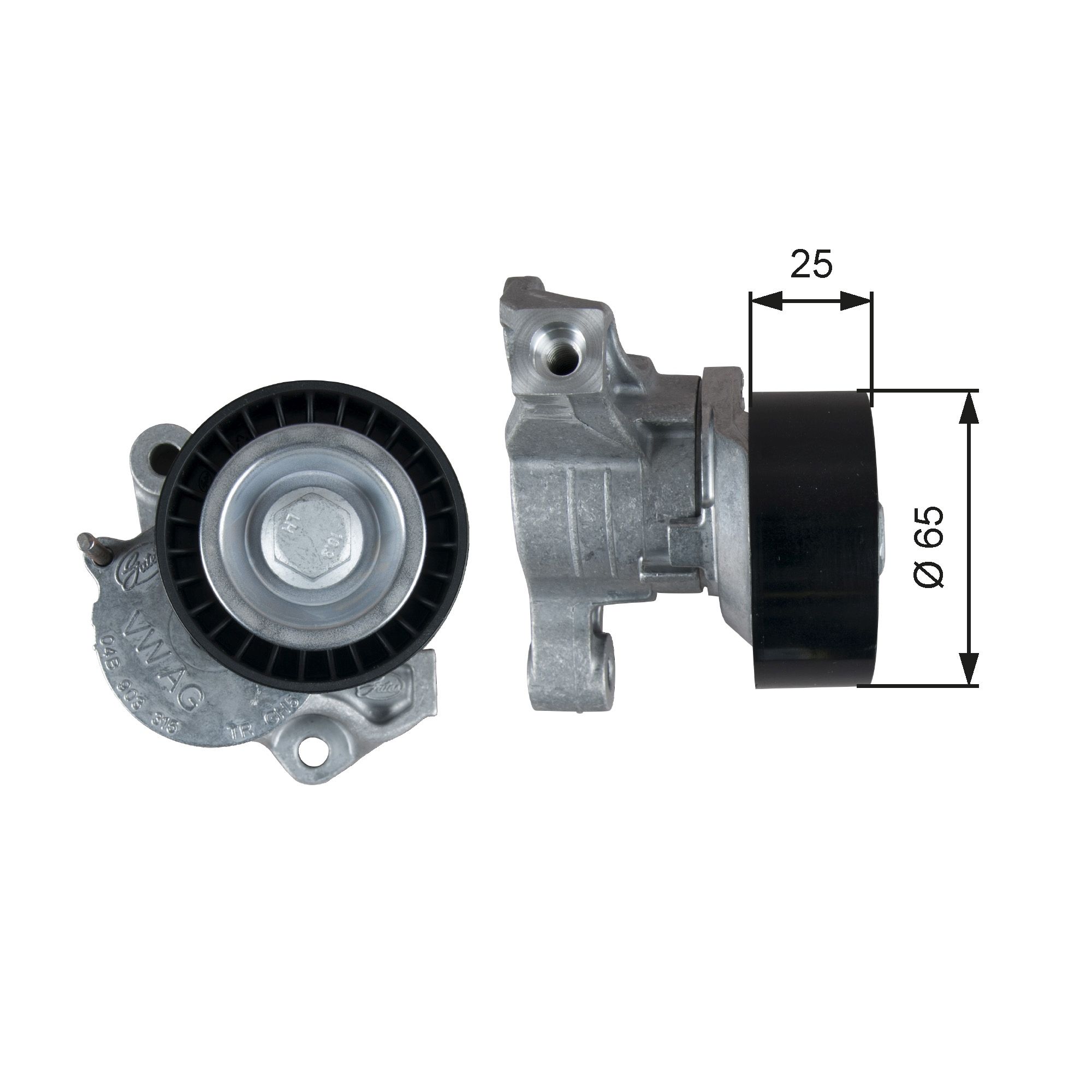 GATES T39357 Belt Tensioner, V-ribbed belt