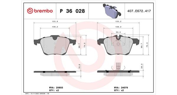 Bremsbelagsatz, Scheibenbremse