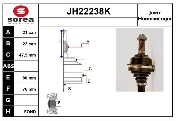 KIT CV JOINT AVEC KR049 - SAXO