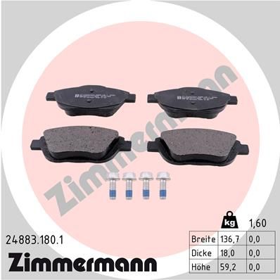 Brake Pad Set, disc brake 24883.180.1