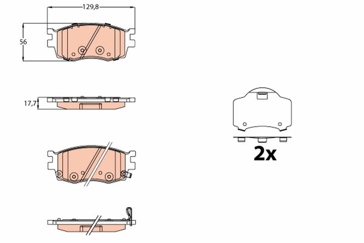 Brake Pad Set, disc brake GDB3626