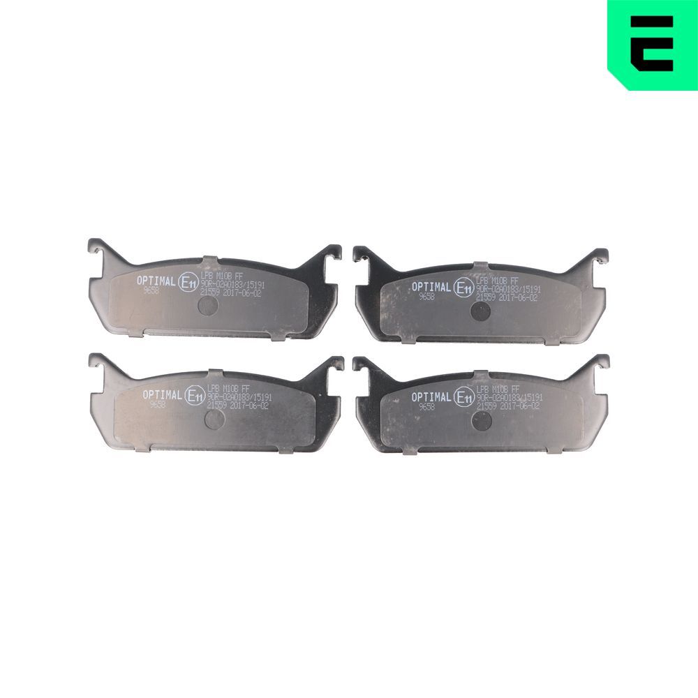 OPTIMAL BP-09658 - Bremsbelagsatz, Scheibenbremse