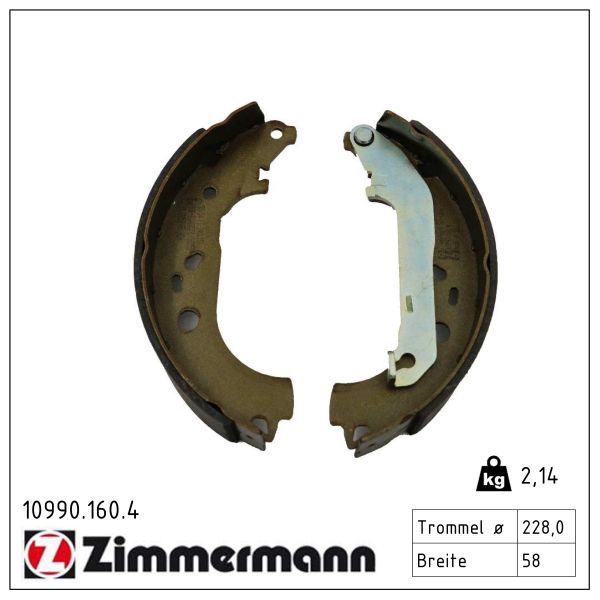 Zimmermann 10990.160.4 Bremsbackensatz