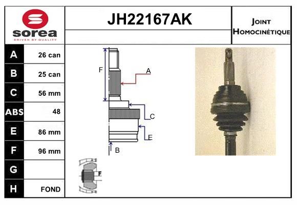 KIT CV JOINT AVEC KR053 - CARINA