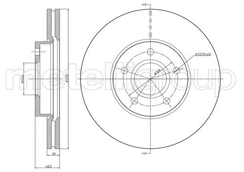 METELLI 23-0685C - Bremsscheibe