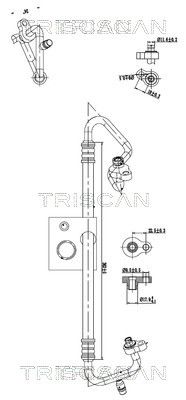 TRISCAN 9010 16038 - Hochdruck-/Niederdruckleitung, Klimaanlage