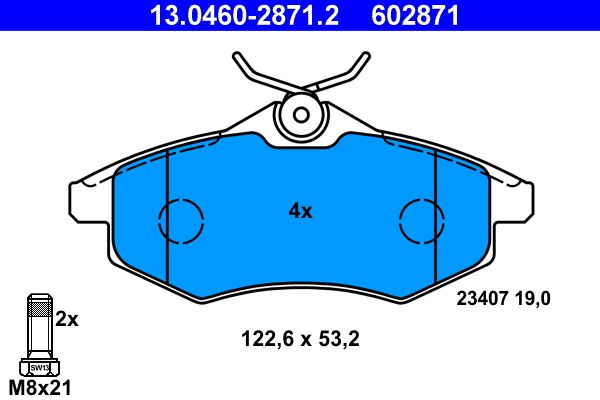 Brake Pad Set, disc brake 13.0460-2871.2