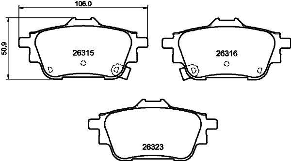 Juego de balatas de freno