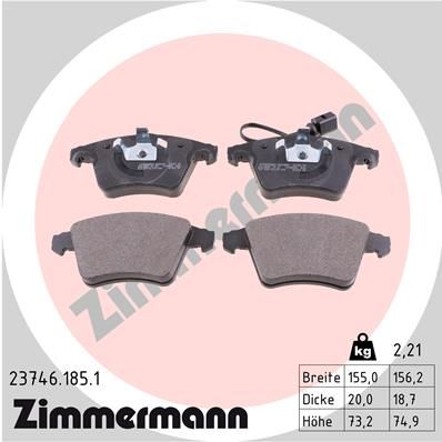 Brake Pad Set, disc brake 23746.185.1